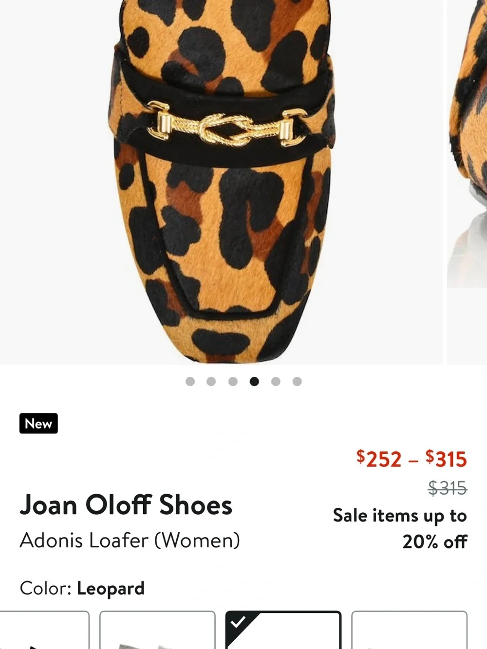 Joan Oloff  Adonis Leopard Print Loafers with Gold Bit